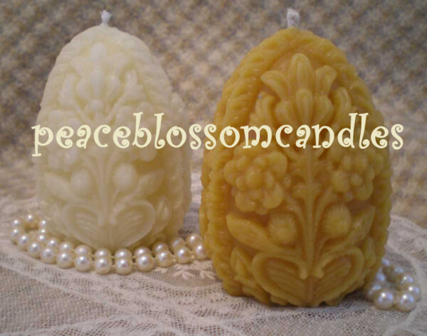 Beeswax Carved Egg Candles