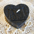 Beeswax Candle Black Egyptian Heart