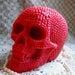 Beeswax Candle BIG Skull Shaped Candle in Red
