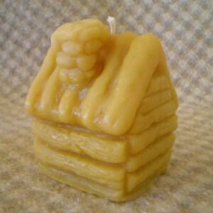 Beeswax Log Cabin Candle