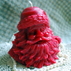 Beeswax Red Santa Head Candle