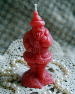 Beeswax Candle RED Santa