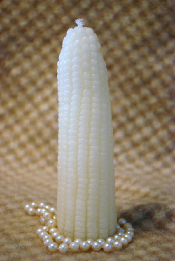 White Beeswax Corn Candle