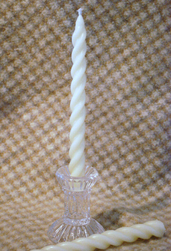 White Beeswax Twist Candles